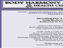 Tablet Screenshot of bodyharmonymassageandhealth.com